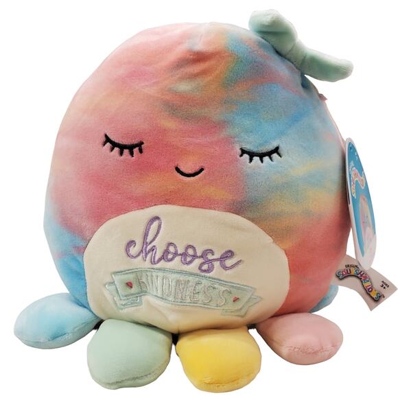 Squishmallow Opal Octopus Choose Kindness Sleepy Pajamas Winter Release Plush - Picture 1 of 6